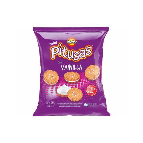 Galletitas PITUSAS Sabor Vainilla 160grs. (B x 30u.)